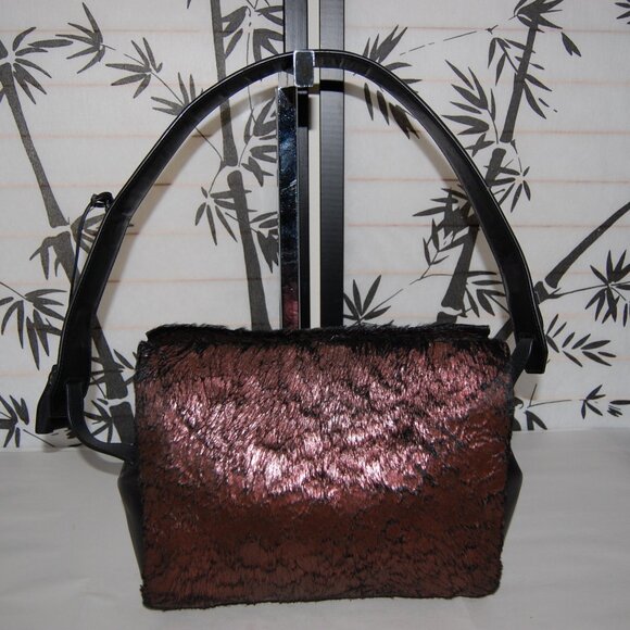 ALEXANDER WANG ❤️SMS F14 ITALY Pony Hair Leather Purse Handle HANDBAG Shoulder - Picture 1 of 12